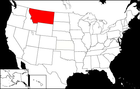 Montana locator map