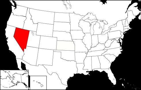Nevada locator map