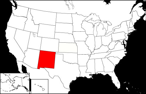 New Mexico locator map