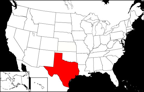 Texas locator map