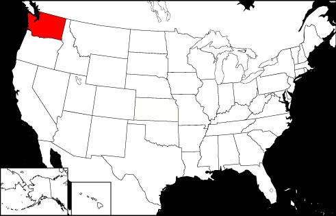 Washington locator map