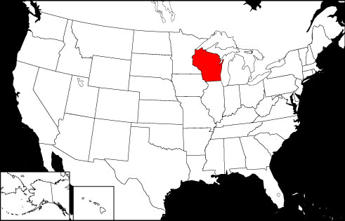 Wisconsin locator map